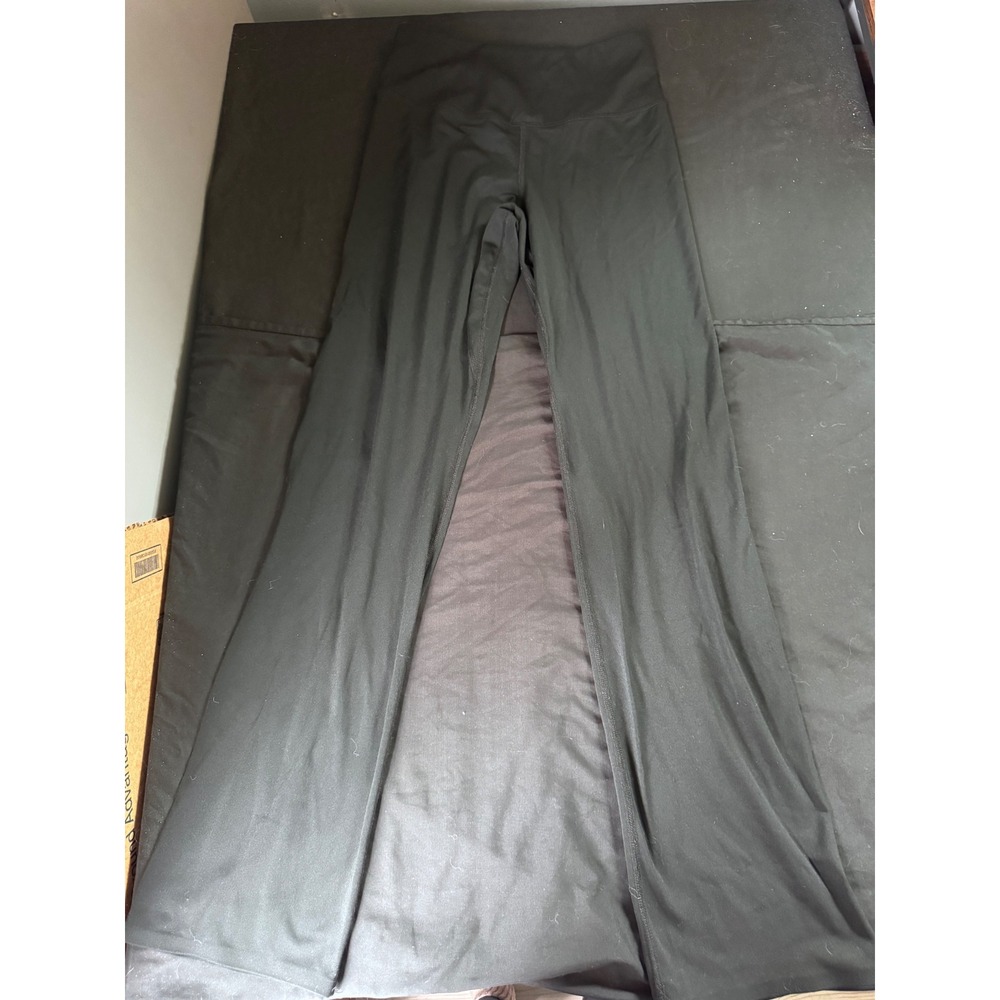 Jockey Womens Black High Waisted Flare Yoga Pants Bootcut Leggings Size M
